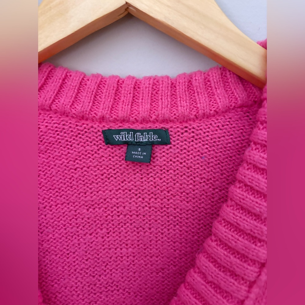 Wild Fable Pink and Blue V-Neck Sweaters Bundle size Small - Picture 4 of 9